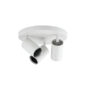FOCO SOBREPUESTO PORTA GU10*3 BASE REDONDO BLANCO SEC
