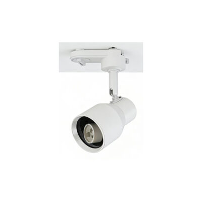 FOCO RIEL MONOFASICO PORTA GU10 BLANCO CONO SEC