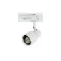 FOCO RIEL MONOFASICO PORTA GU10 BLANCO CONO SEC