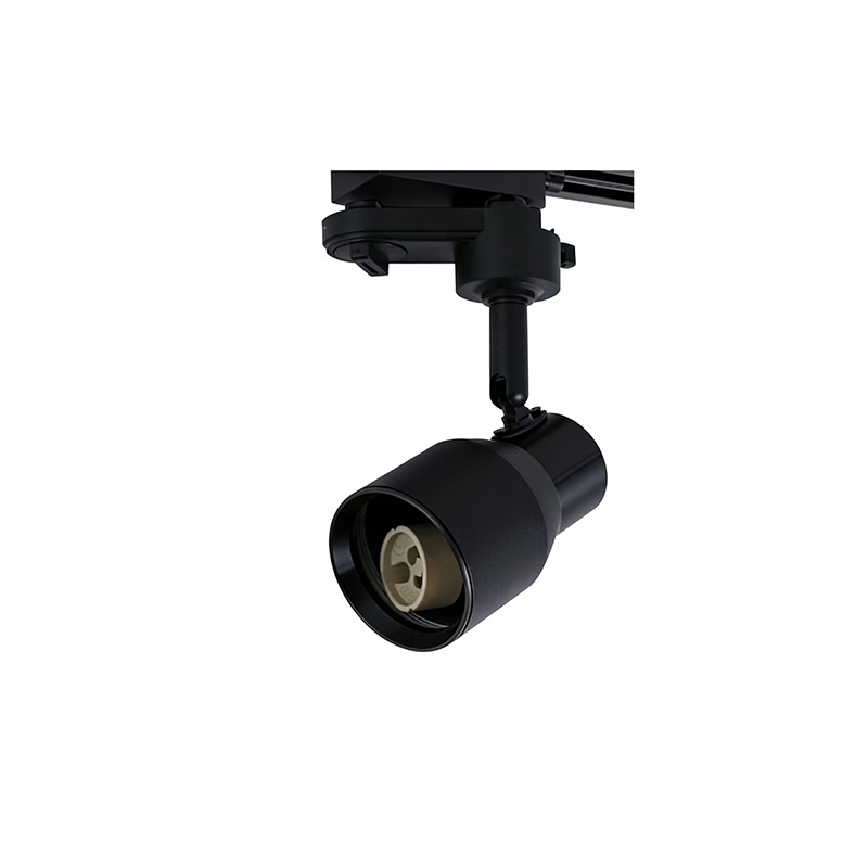 FOCO RIEL MONOFASICO PORTA GU10 NEGRO CONO SEC