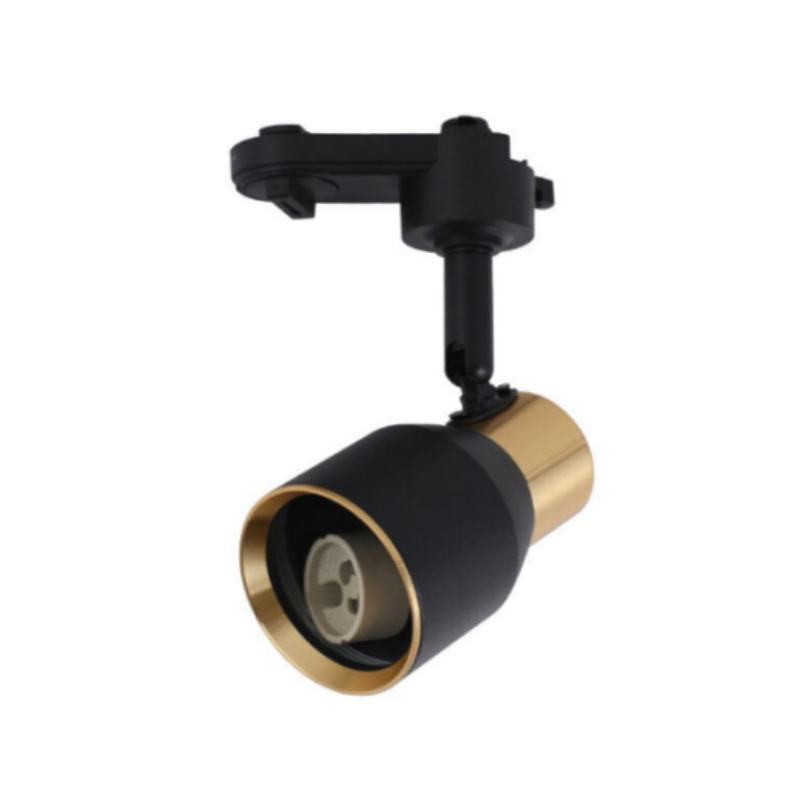 FOCO RIEL MONOFASICO PORTA GU10 GOLD CONO SEC