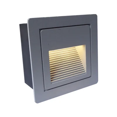APLIQUE LED BD015 EMBUTIDO GRIS 3W IP54 3000K